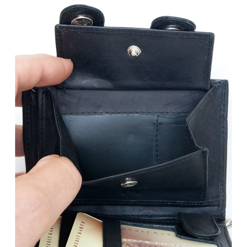 Men's Biker's Wallet Kabana with 45 Cm Long Metal Chain