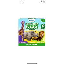 Skillmatics Step by Step Puzzle - 40 Piece Wild Animal Jigsaw Puzzle,