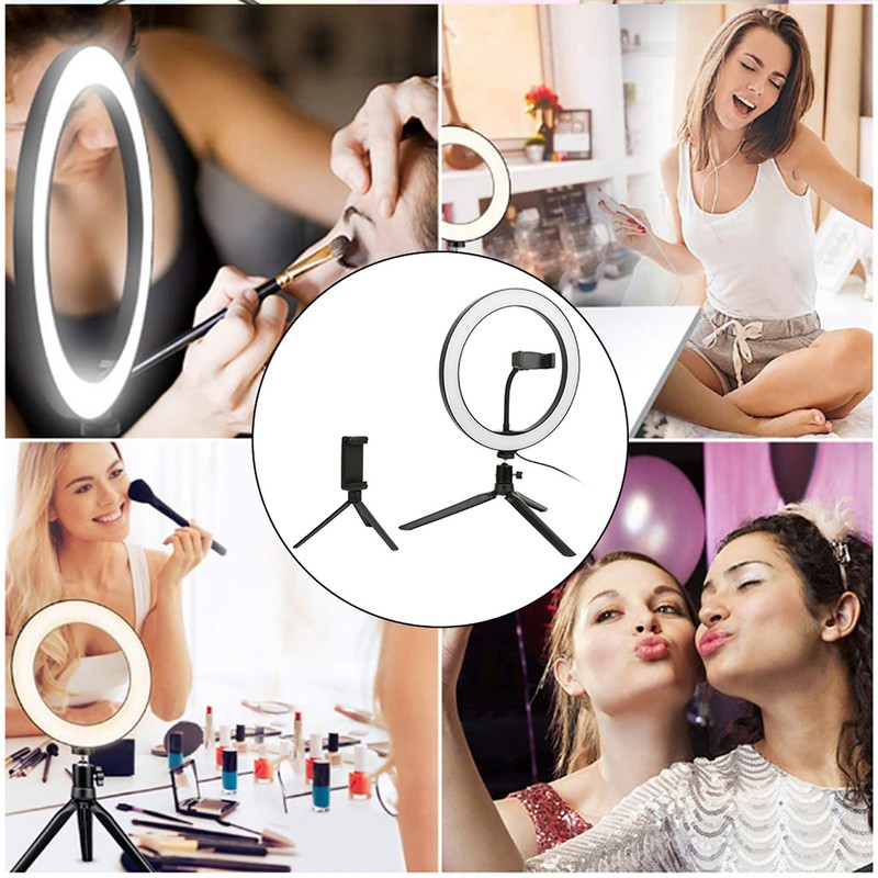 26cm/10in Ring Light LED Live Lamp Fill Light Dimmable USB