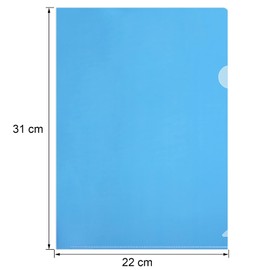 ZCZN Clear Holder, A4, Clear File Storage, Transparent Color, Set of 6 Colors, 30 Pieces, Document Storage, Document Management