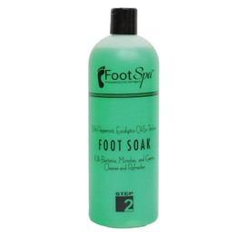 FOOTSPA – Foot Soak – Cleanses, Softens, and Refreshes - Made With Eucalyptus & Peppermint Oil – 32oz