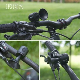 PLATTBK Bicycle Bell Electronic Horn Waterproof IPX4 Cycle Bell Lightweight Loud 120dB Road Bike Sound, 1 Type of Sound, Mountain Bike, Folding Bike Ring Alarm