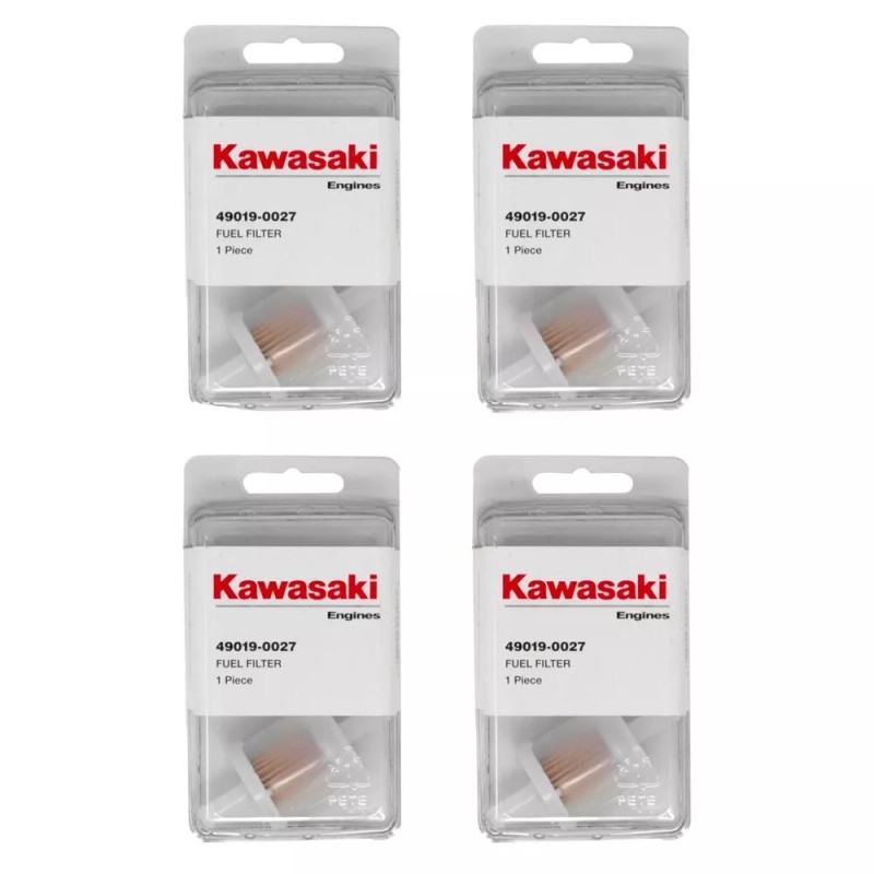 Kawasaki Genuine OEM Kawasaki 49019-0027 Fuel Filter - 4 PACK