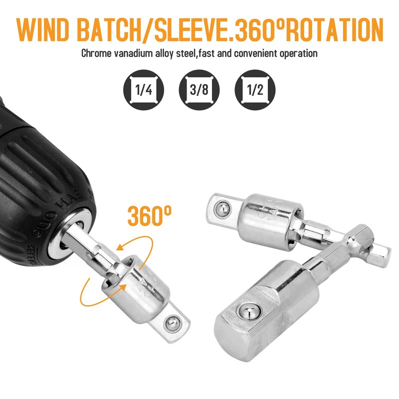 Tietoc Stocking Stuffers for Men, 22PCS Flexible-Drill-Bit-Extension Set Christmas for