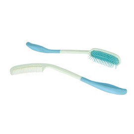 TOVINANNA Long Handle Hair Comb Set of 2 Curved Plastic Dandruff Comb for Elderly Wet/dry Hair