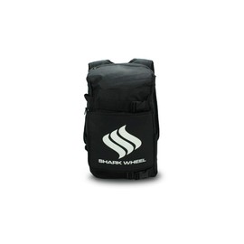 Shark Wheel Backpack, Black Skateboarding Back Pack with Phone and Water Bottle Storage, Comfortable, Weather Resistant Pack That Holds Skateboard