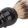 Shaving Brush, Portable Hair Brush, Black Curved Handle, Foaming Beard