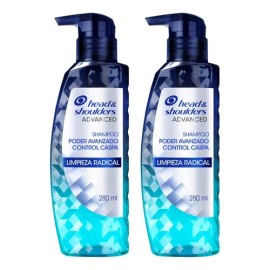 Kit 2 Shampoo para Caspa Head & Shoulders Limpieza Radical Fragancia Menta 560ml