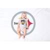 NanyCrafts Baby's My Grandpa says I'm a Steelers Fan Bodysuit