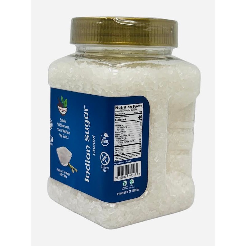 Desi Kitchen Indian White Sugar (Cheeni)~ 13oz/368g, NON-GM), Gluten Free,