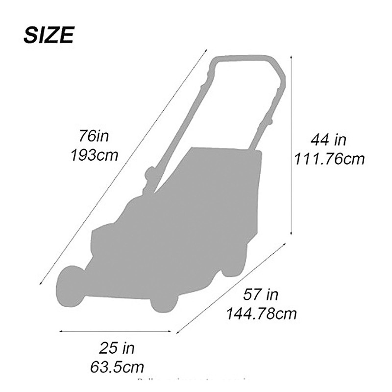 Lawn Mower Cover Heavy Duty 600D Oxford Cloth Waterproof Dustproof