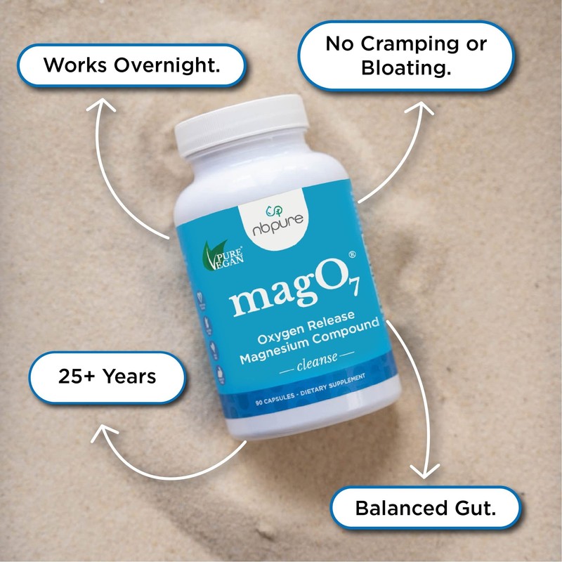 nbpure Mag O7 Oxygen Digestive System Cleanser Capsules, 180 Count