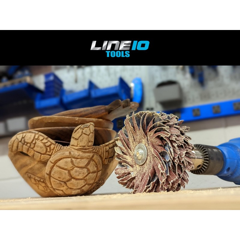 LINE10 Tools 5 Pieces 4 Inch Sanding Mop Kit, Moulding
