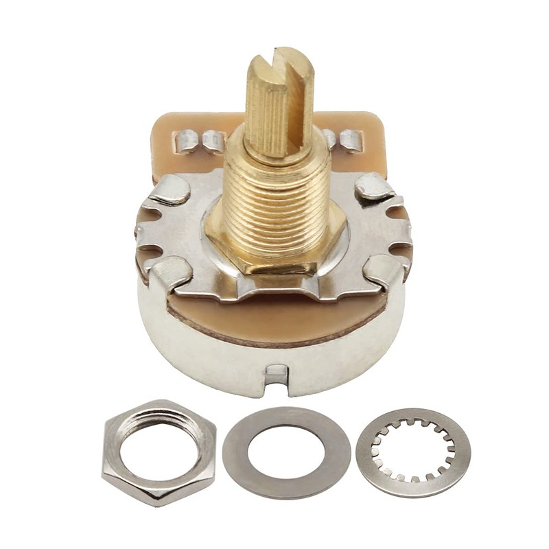 FLEOR A500K+B500K Guitar Tone/Volume Pots 24-Spline Long Split Shaft Guitar