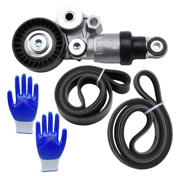 GNXFixt 90K-39390 Serpentine Tensioner Belt Drive Kit for Mazda 3/6/CX-3/CX-5/CX-9/MX-5