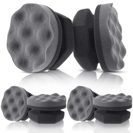 BBTO 6 Pcs Tire Hex Grip Dressing Applicator Washable Tire Shine Applicator Dressing Pad Car Detailing Foam Sponge Reusable Tire Cleaner Sponge for No Slip Tire (Gray, 4.33 Inch Diameter)