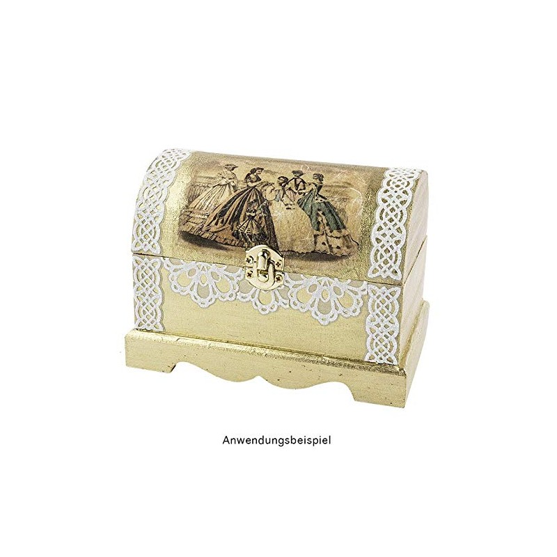 Ideen mit Herz Wooden Treasure Chests with Metal Clasp, Various