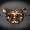 BeyondMasquerade Leopard Animal Masquerade Mask, Men's Masquerade Mask, Copper Ball