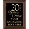 Anniversary Plaques - 7x9 20 Years of Service Anniversary Recognition