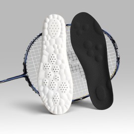 Insole, Shock Absorption, No Fatigue, Footbed, Arch Support, Sneakers, Insole, For Standing Work, Long Walks, Deodorizing, Soft Cushioning, Breathable, Sweat Absorbent, Set of 2, Black (L 10.0 inches