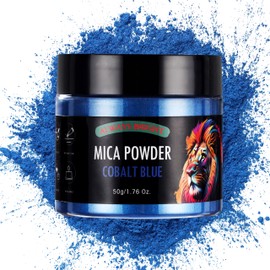 Always Bright Mica Powder for Epoxy Resin, 1.76 oz/50g, Cobalt Blue Mica Pigment for Soap, Epoxy Resin, Candle Making, Bath Bomb,Nail Polish