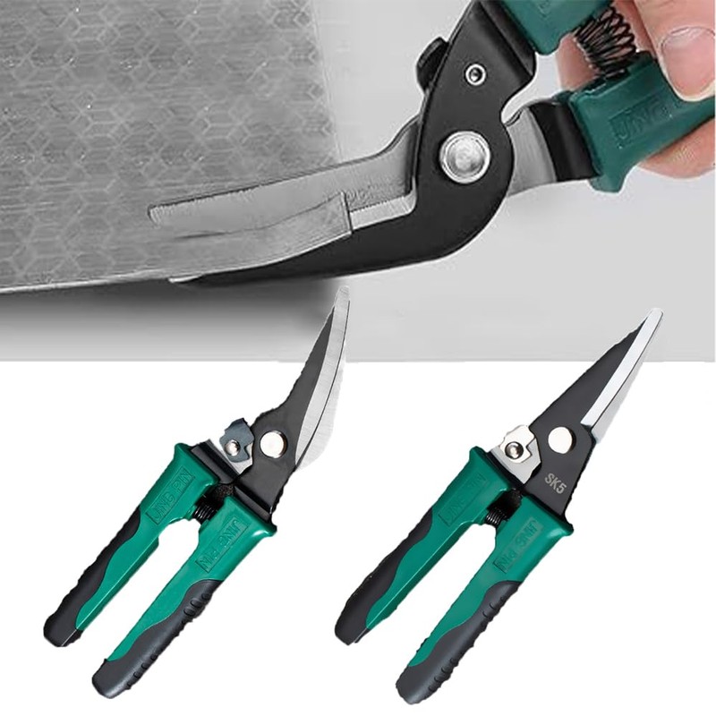 2PCS Aviation Snip,Metal Shears with Forged Blade, Heavy Duty Metal