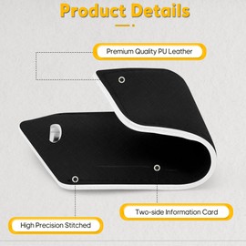 Travelambo Luggage Tags for Suitcases Faux Leather Privacy Protection 2 Pack Bag Tags Travel Accessories Essential, Cross Black