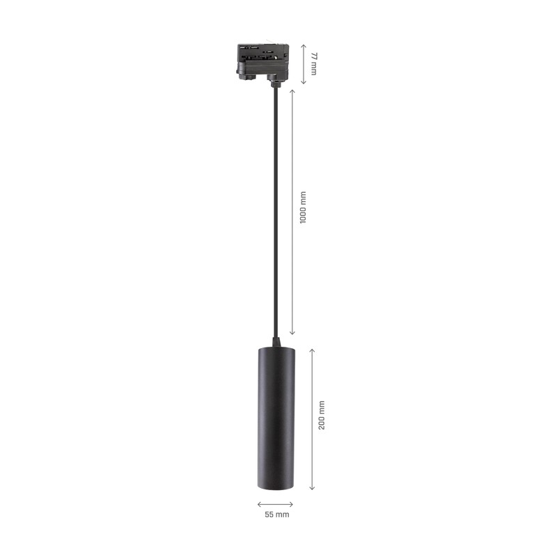 Madara Mini II GU10 3-Phase Pendant Light Black