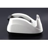 BeeChamp Heavy Base Nonskid Desk Tape Dispenser One-Hand Dispensing, White,