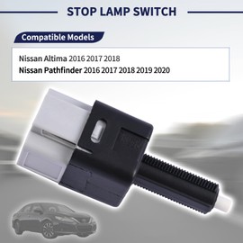 Magimaker Interruptor de luz de freno compatible con Nissan Altima 2016-2018 y Pathfinder 2016-2020, Negro, Botón Push