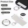 2pcs Phone Tether Patch, Metal Phone Tether Tabs with 2pcs