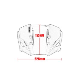 Midimttop Motorcycle Windshield Front Screen Wind Deflectors Protector Flyscreen Windscreen Compatible with H-onda CB650R CB 650 R CB-650-R 2019 2020 2021 2022 2023 (Carbon Fiber Look)