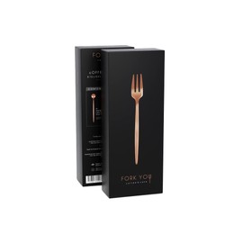 Fork You 16-Piece Cutlery Set Matte Dishwasher Safe for 4 People Rustproof in 18/8 Stainless Steel Table Set with PVD Coating