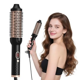 Cepillos De Aire Caliente Para Cabello 3 en 1, Cepillo Secador, 3 Ajustes de Temperatura, con Generador de Lones y Revestimiento Cerámico, Mango Ergonómico, Alisar y Rizar