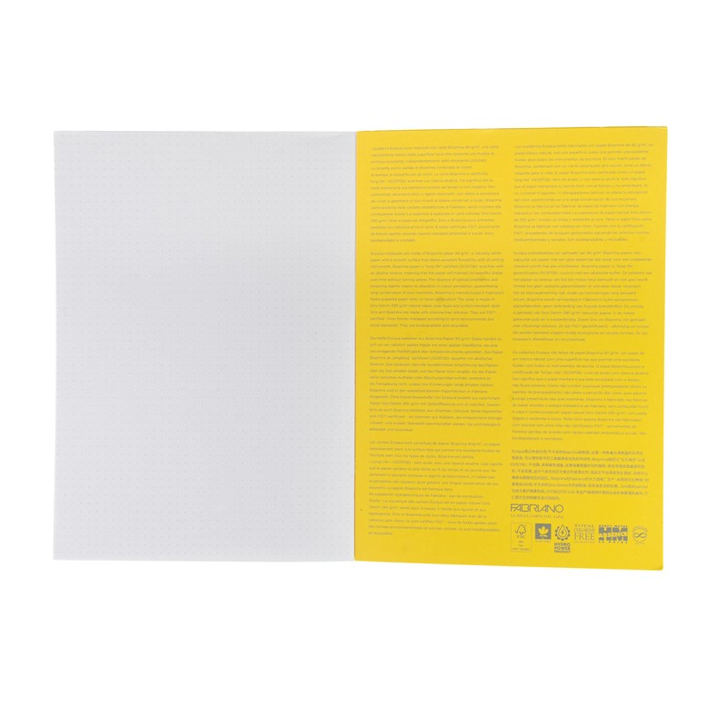 Fabriano Ecoqua Plus Glue-Bound Notebook, 5.8" x 8.3", A5, Dotted,