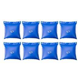 Kellegour 8 pcs Pool Water Bags,Pool Wall Bags,Thick PVC Pool Water Bags,Winter Pool Cover Water Bag,Antifreezing Winter Pool Tarp Weights,Square Pool Cover Weights Swimming Pool Cover Hanging Bags