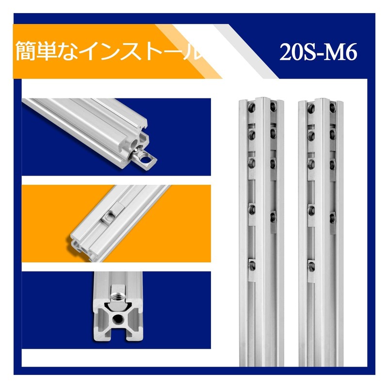 NUIBBYED 30pcs T Spring Nuts Slots 20 European Standard Rail
