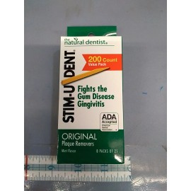 Stim-U-Dent Lot Of 2 Stim U Dent Plaque Value Pack Removers Mint Flavor 200 Count Multicolor