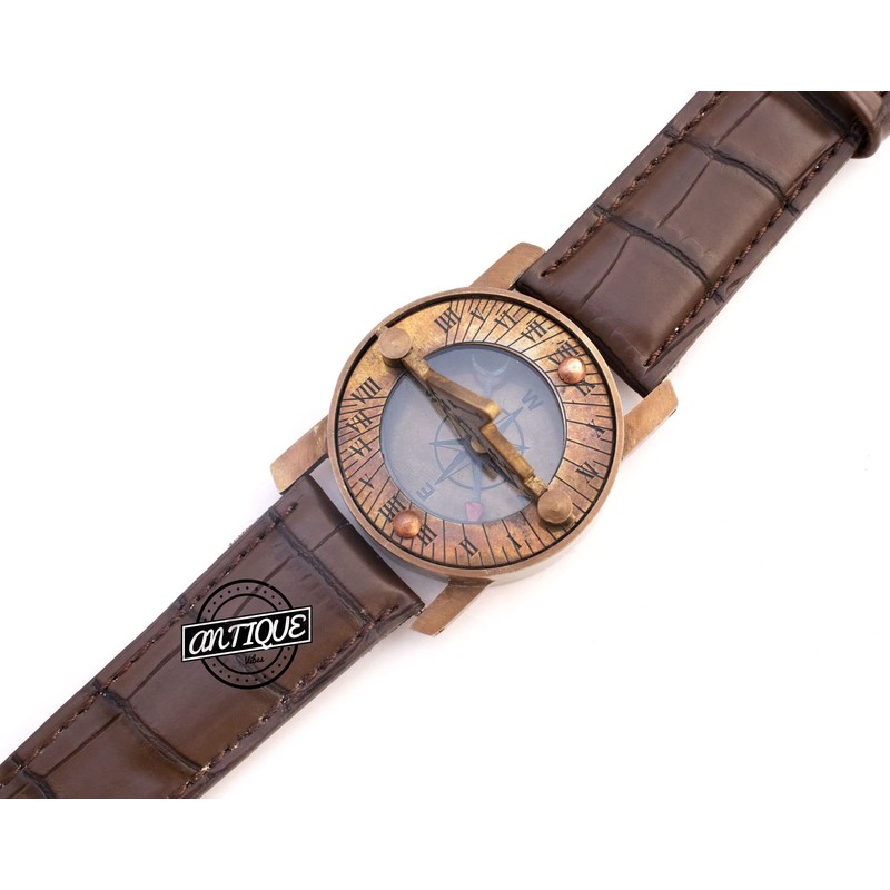 Antique Vibes Present For Men/Women Brown Leather Strap Wrist Watch