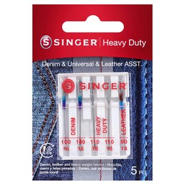 SINGER 04801 Agujas universales para máquina de coser, 1 Paquete con Agujas Reforzadas