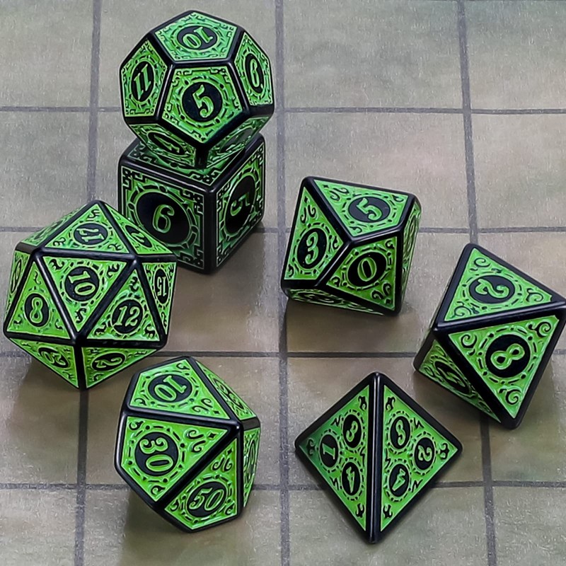 QMAY DND Dice Polyhedral Dice Set – 7 Pieces for