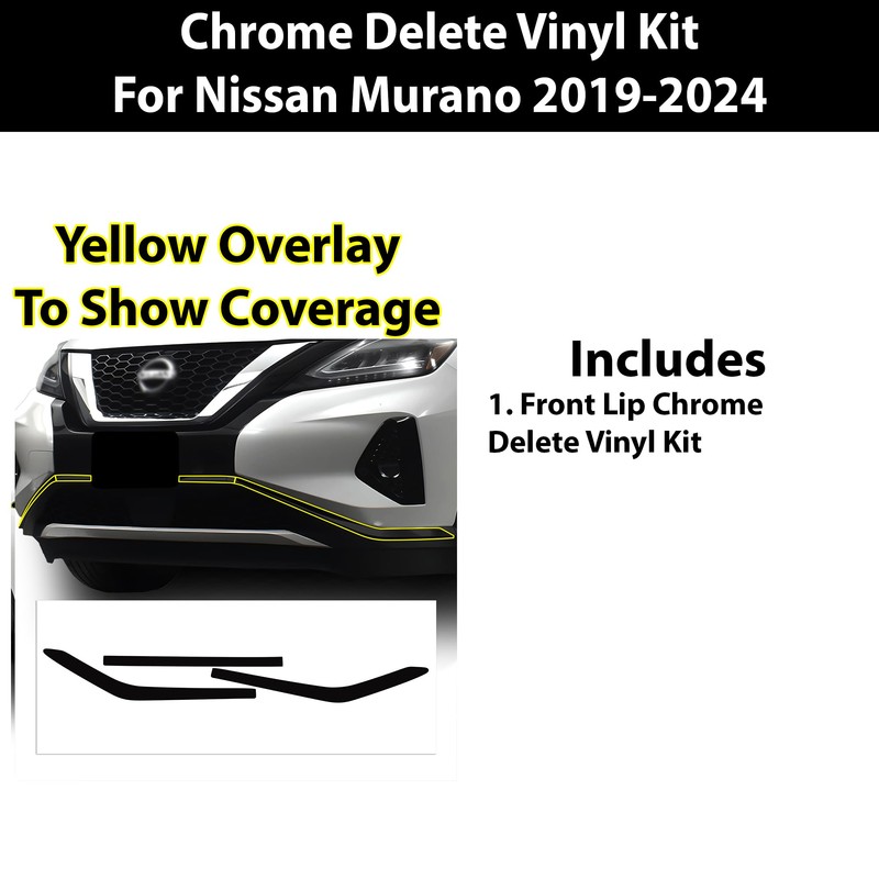 BOGAR TECH DESIGNS Lower Lip Chrome Delete Overlay Compatible with