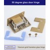 2pcs Heavy Duty 90 Degree Glass Door Cupboard Showcase Cabinet