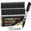 Permanent Markers Ultra Fine Tip, 30 Pack Black Quick-Drying and
