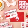 JarThenaAMCS 24 Pack Pink Bow Cherry Thank You Cards Red