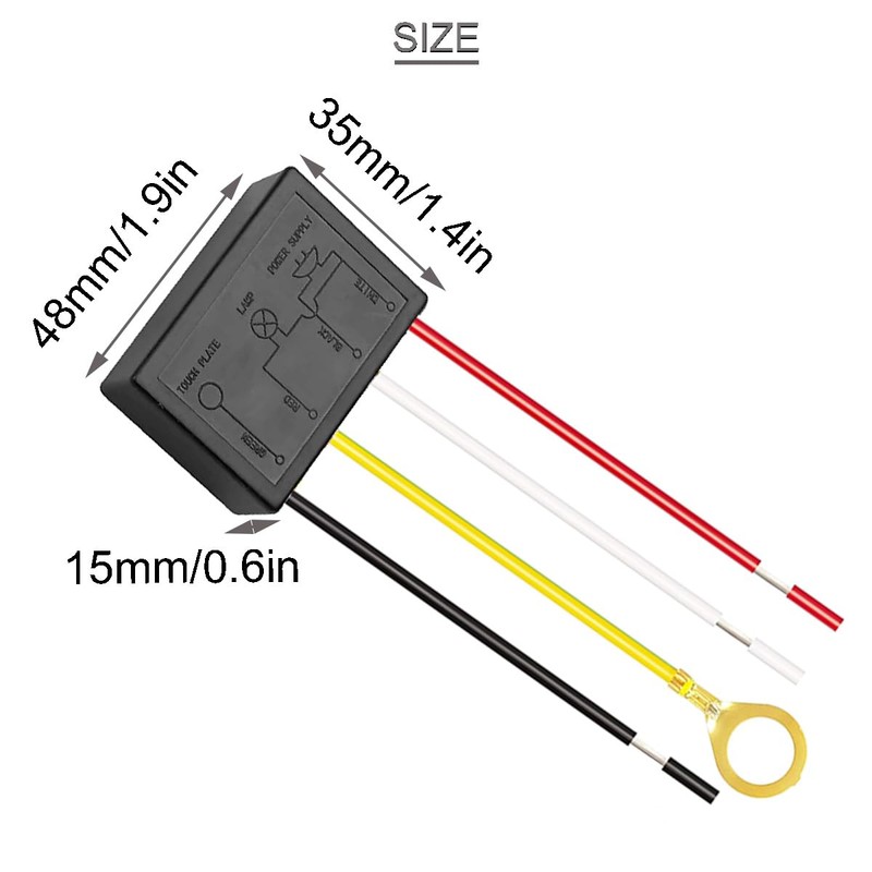 Youmile 4 pcs 3-Way Touch Dimmer Switch Desk Lamp Sensor