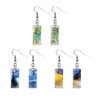 YSJCHEBS 3 Pairs Rectangular Drop Earrings, Creative Design Earrings, Vintage