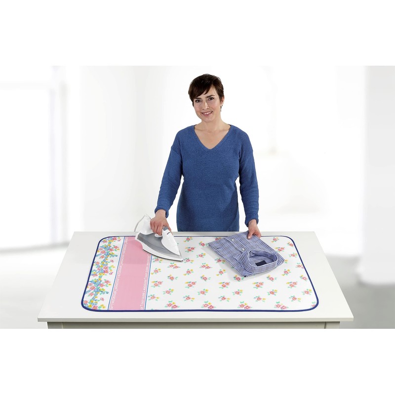 Wenko 1273070500 'Flowerage' Ironing Cover with Blitzbügler® Zone and 4