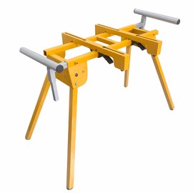 Gabasinover Heavy Duty Steel Construction Miter saw stand secure portable workstation Compatible With any other Brand's Miter Saw Carpenters Contractors and DIY Chose yellow
