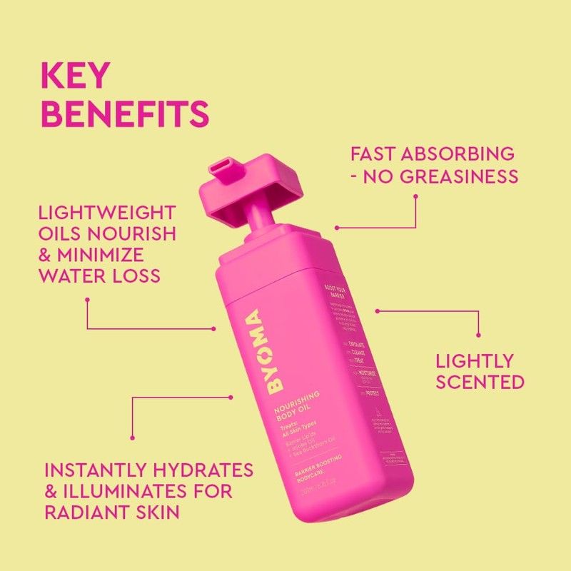 BYOMA Nourishing Body Oil (200ml) Lightweight, Fast-Absorbing Body Oil -